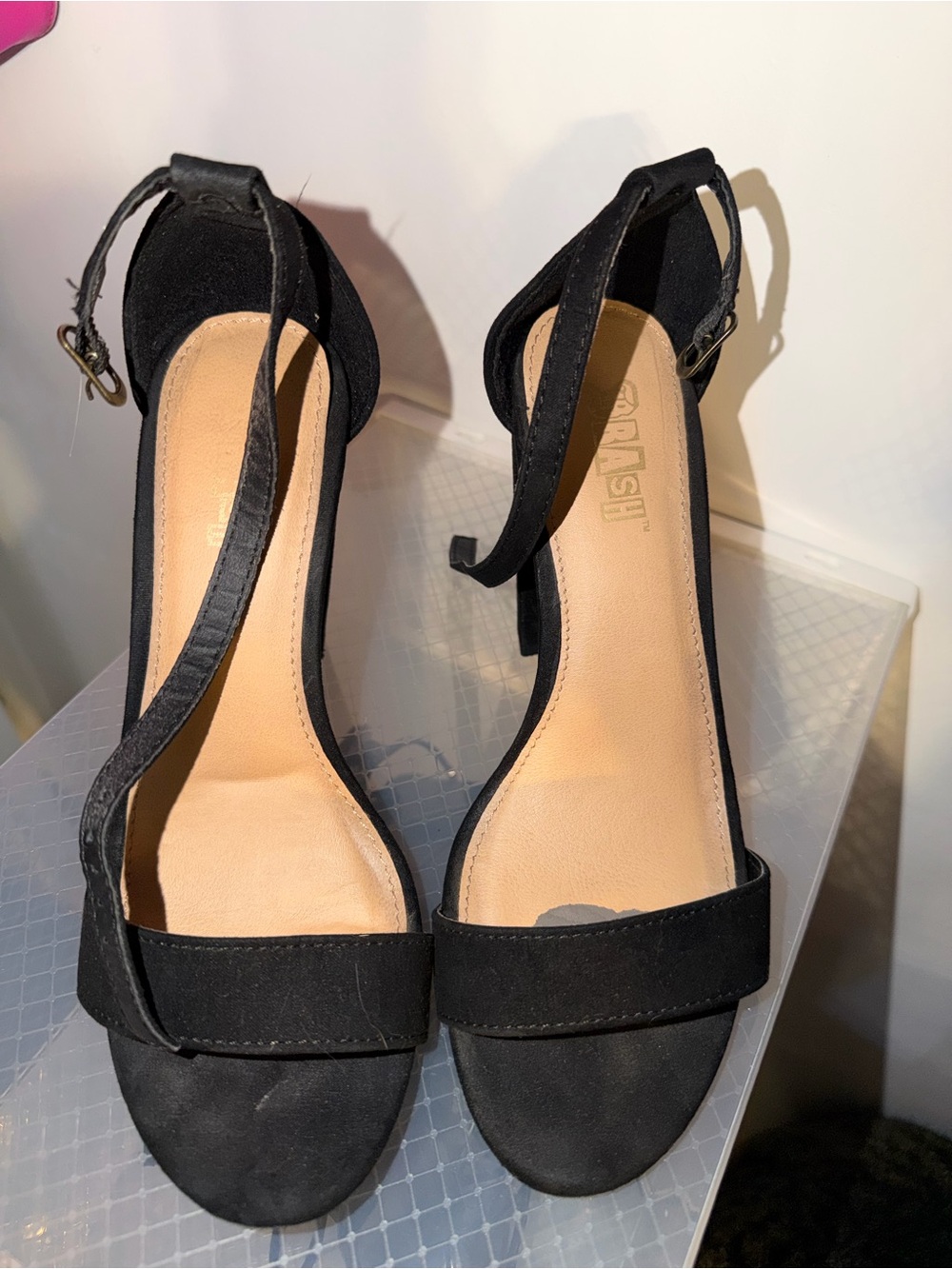 Classic Black Ankle-Strap Women's Heels